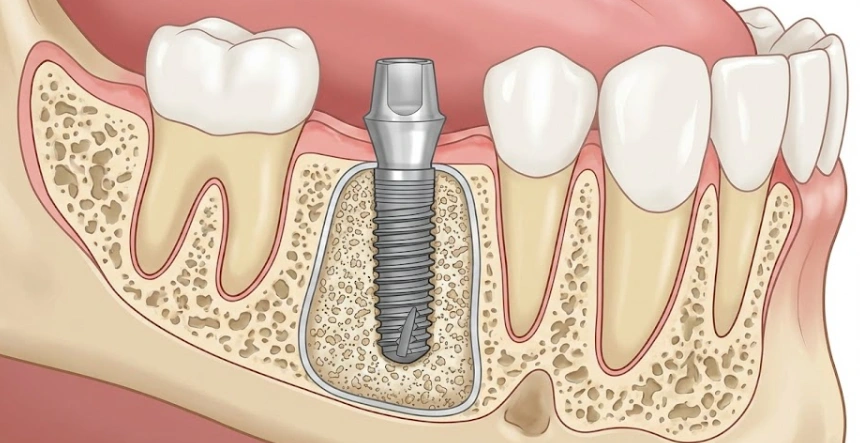 dental implant placement with bone graft