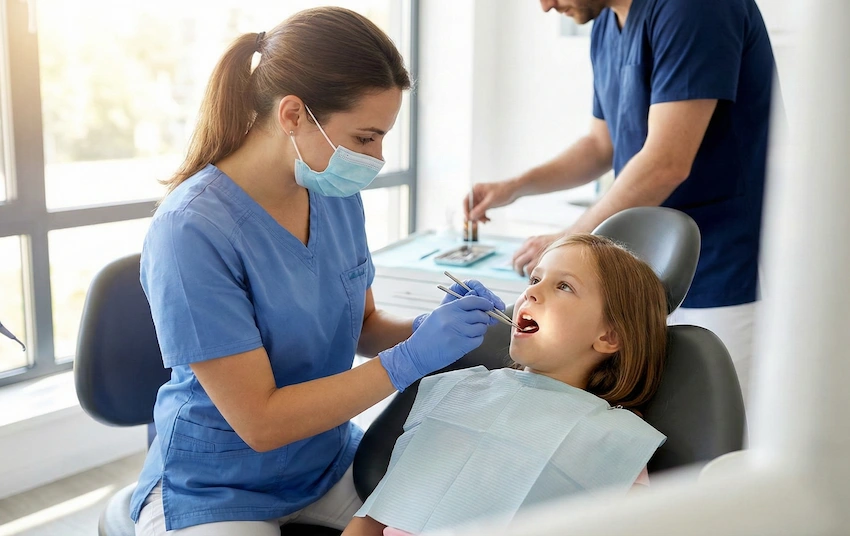 early orthodontic exam child dentist