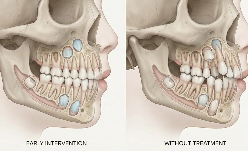 early orthodontic intervention vs late treatment