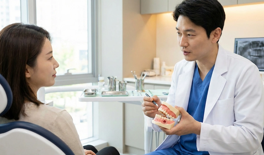 flapless implant treatment dentist patient consultation