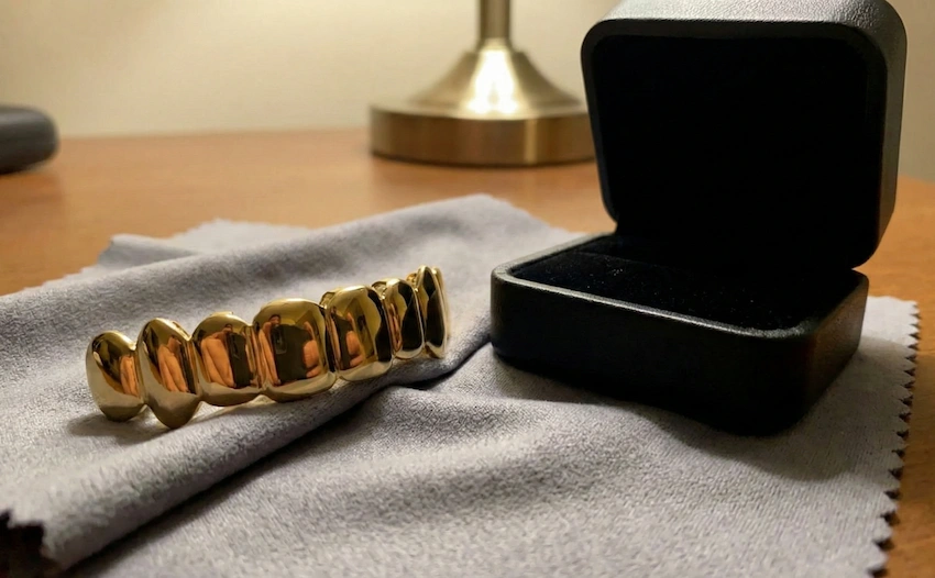 η αποθήκευση του χρυσού grillz αποτρέπει την οξείδωση