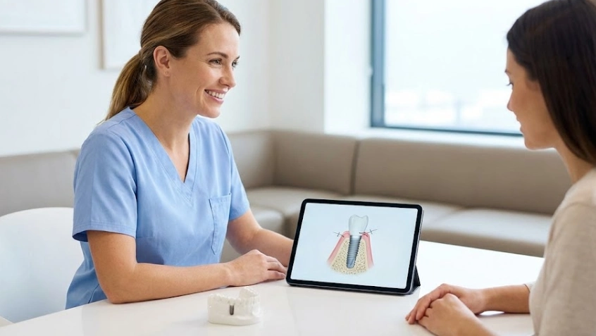 visualizing dental implant sutures