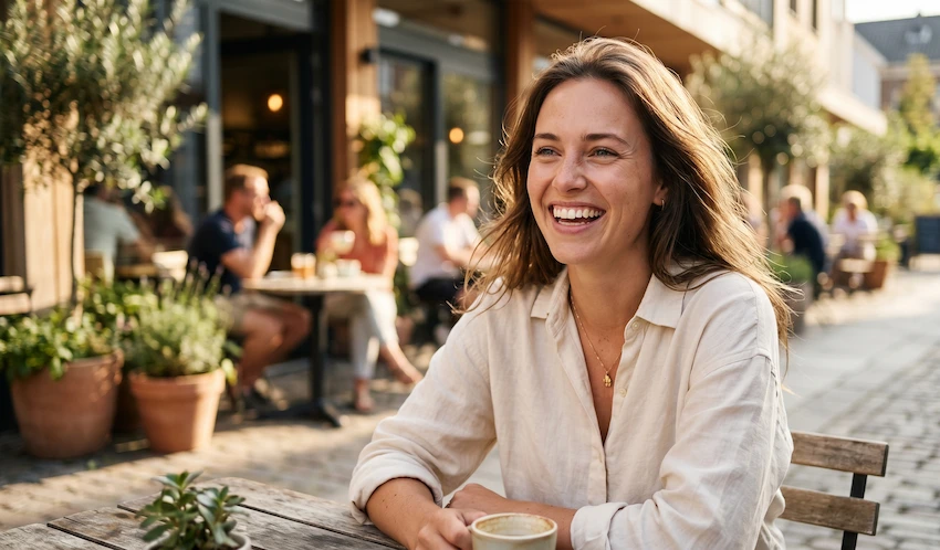 Tageslicht gesunde Zähne natürliches Lächeln