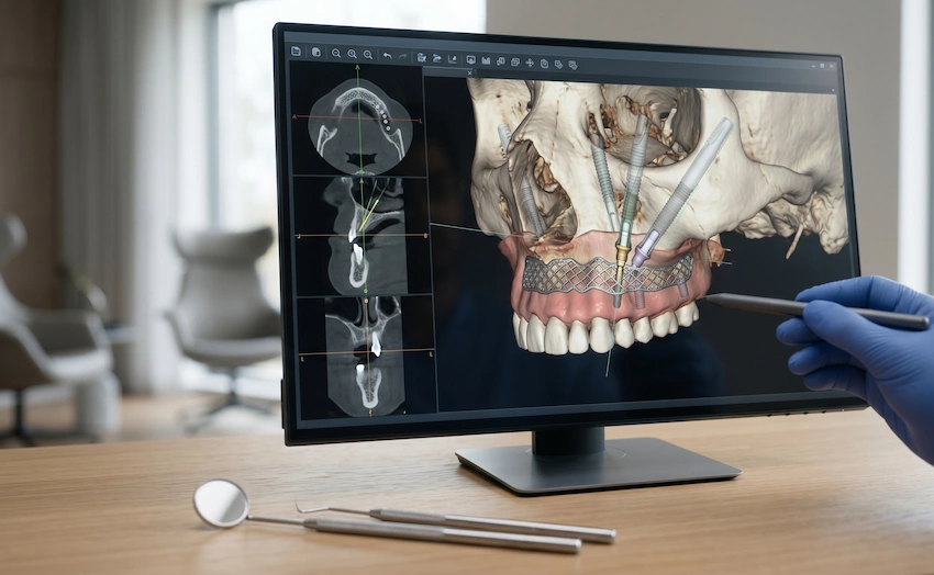 3d digital planning trans nasal implants
