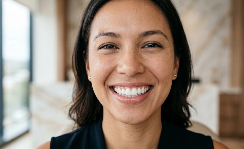 confident smile after safe laser teeth whitening