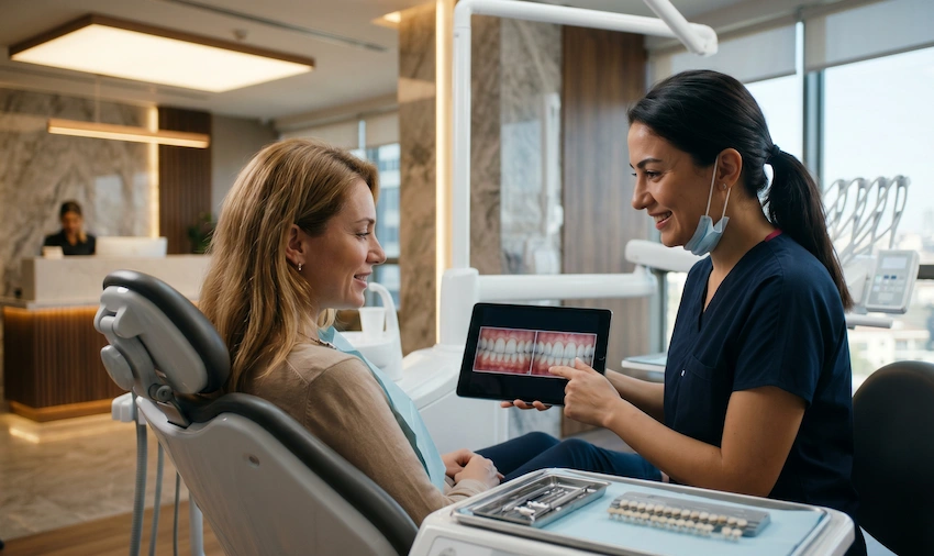 dental veneer consultation turkey digital smile design