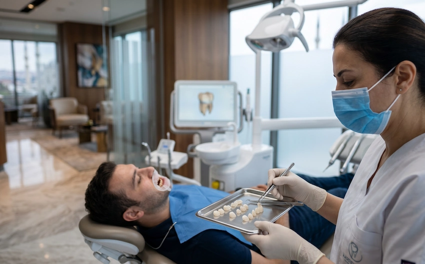 porcelain veneers preparation luxury dental clinic istanbul