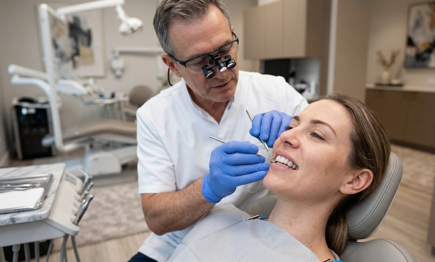 porcelain veneers routine maintenance checkup dentist istanbul