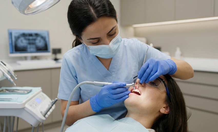 safe tooth gem removal procedure professional dental clinic