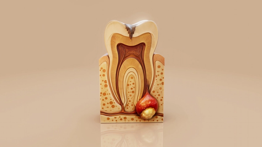 untreated dental abscess root infection jawbone loss