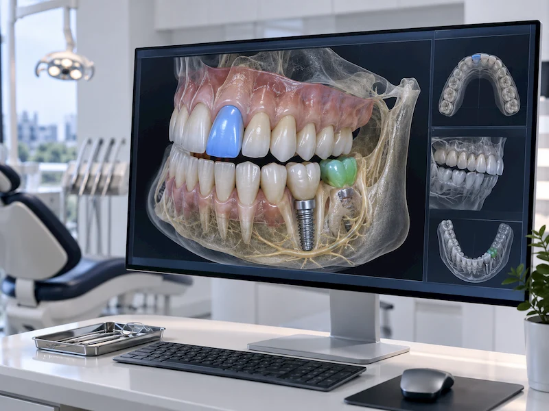 3D CADCAM smile design screen