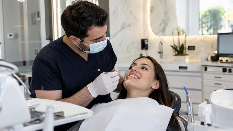 Dental check up in clinic. Dental check up in clinic.