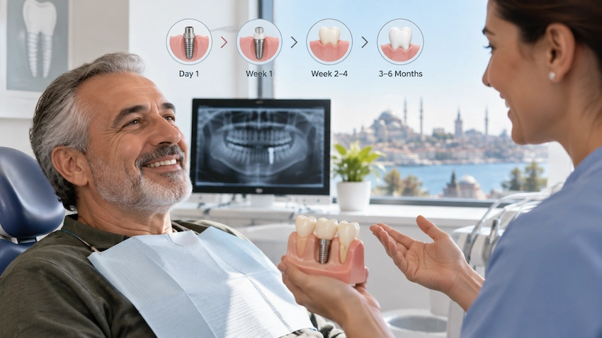 what is the average recovery time after dental implant surgery